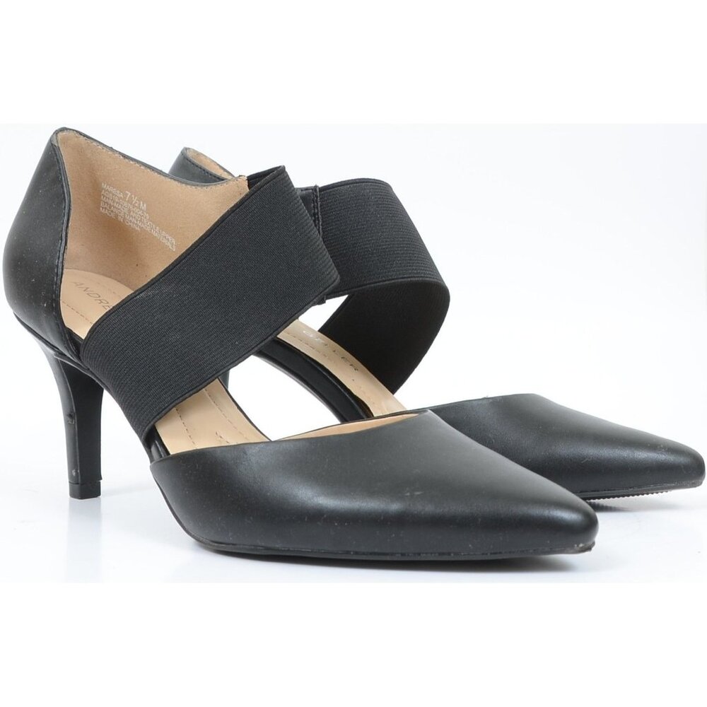 Andrew Geller Maresa Elastic Pumps Slip-on Pointed Toe Memory Foam Women 7.5